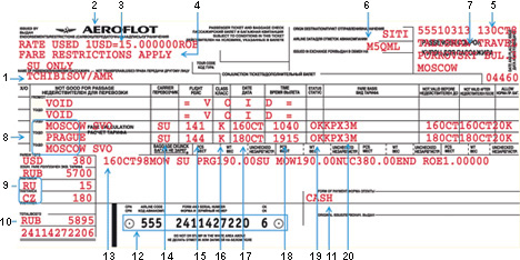 Как читать авиабилет